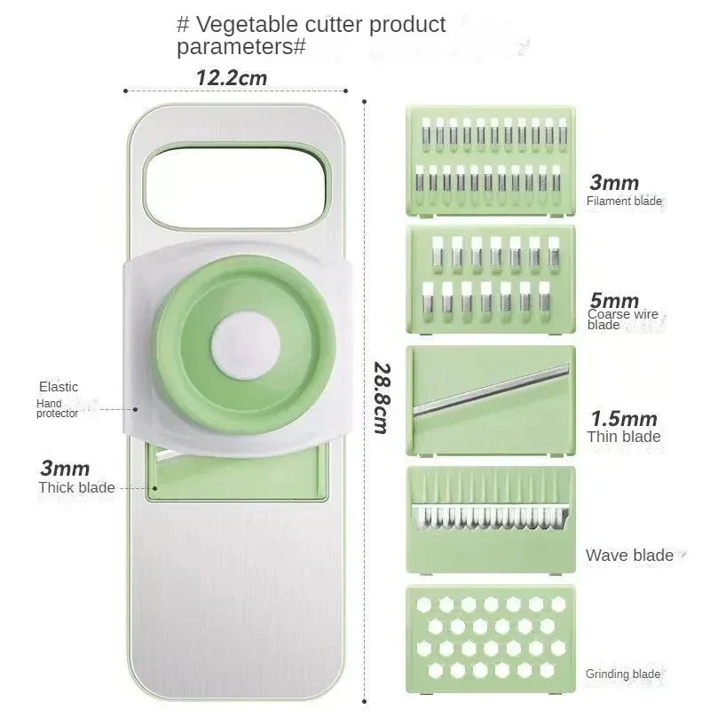 5 In 1 Stainless Steel Vegetable Slicer Cutter
