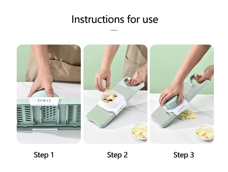 5 In 1 Stainless Steel Vegetable Slicer Cutter